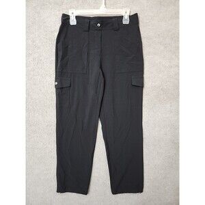 Chicos Zenergy Neema Travel Pants Womens 0 US 4 Black Lightwegiht Cargo NEW